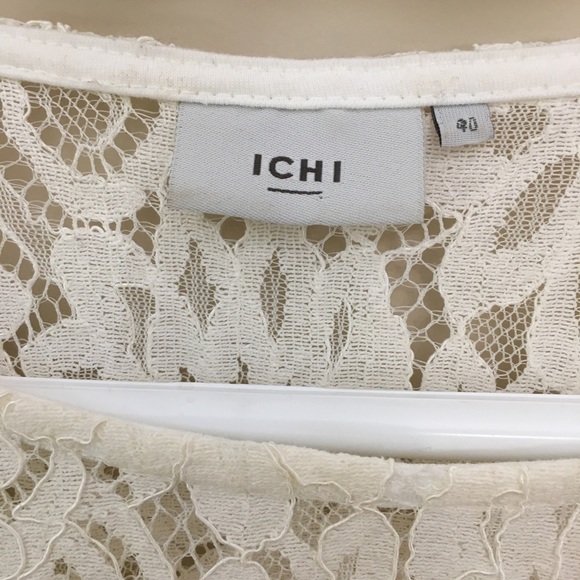 ICHI Ivory White Lace Bell Sleeve Blouse Women’s EUR 40/Medium - Picture 6 of 7